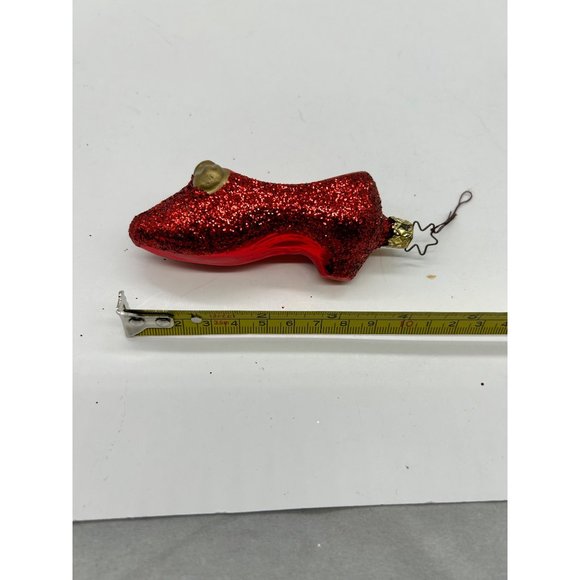 Wizard of Oz Ruby Slipper Dorothy Inge Glass Blown Christmas Ornament 4" (3) - Picture 5 of 5